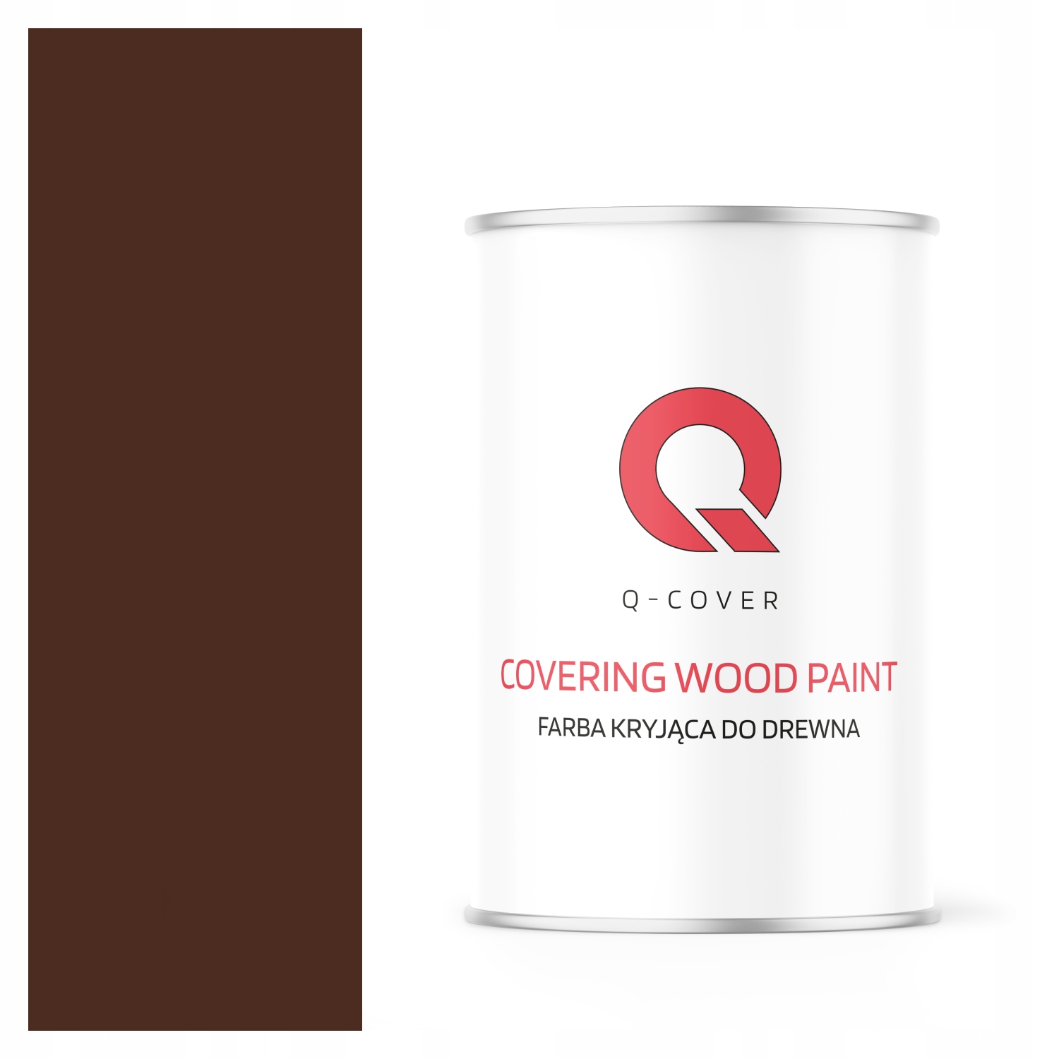 Farba Do Drewna Kryjąca Drzwi Renowacji Ral 8016 Brązowy Ciepły Satyna 1L
