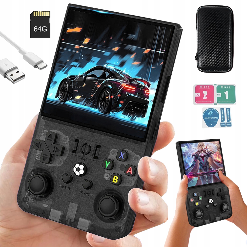 Mobilní Retro Herní Konzole, Plynulý Chod 18000+ Her, 4PALCOVÝ Displej Ips