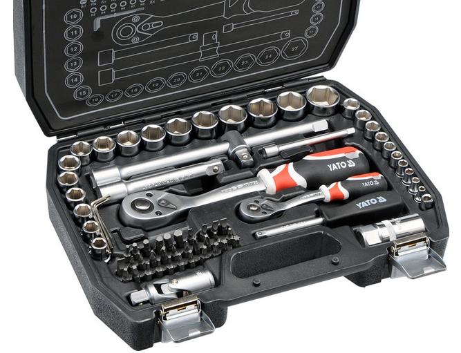Sada nástrčných kľúčov a bitov v kufríku 1/4" 1/2" 72ks Yato
