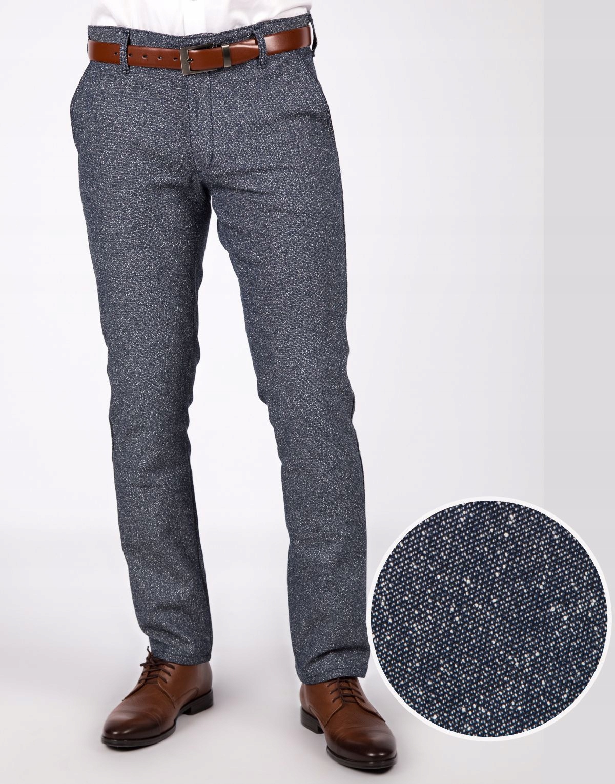 Tmavě modré pánské kalhoty s jemnou strukturou W38 L32