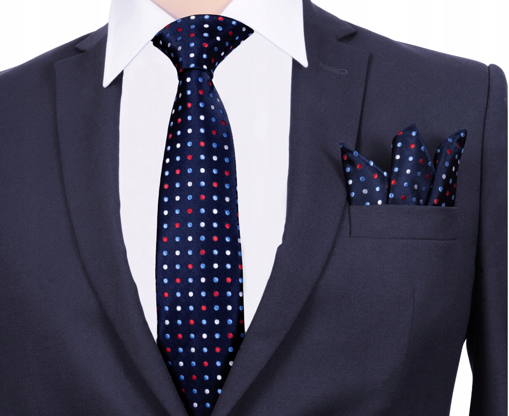 

Krawat Poszetka Żakard Wypustka Mikrofibra K125