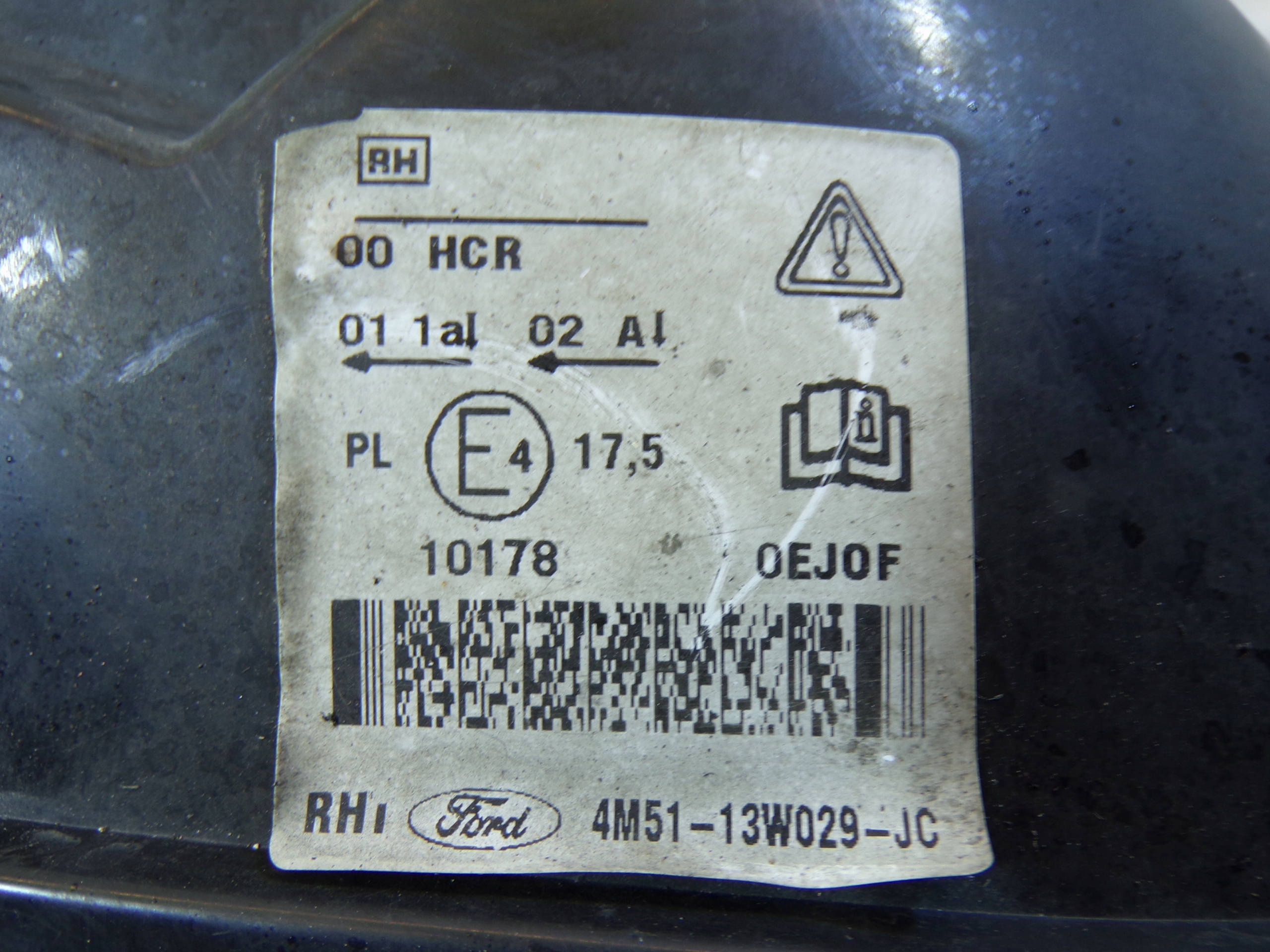light front front right FORD FOCUS 2 II black (K1)