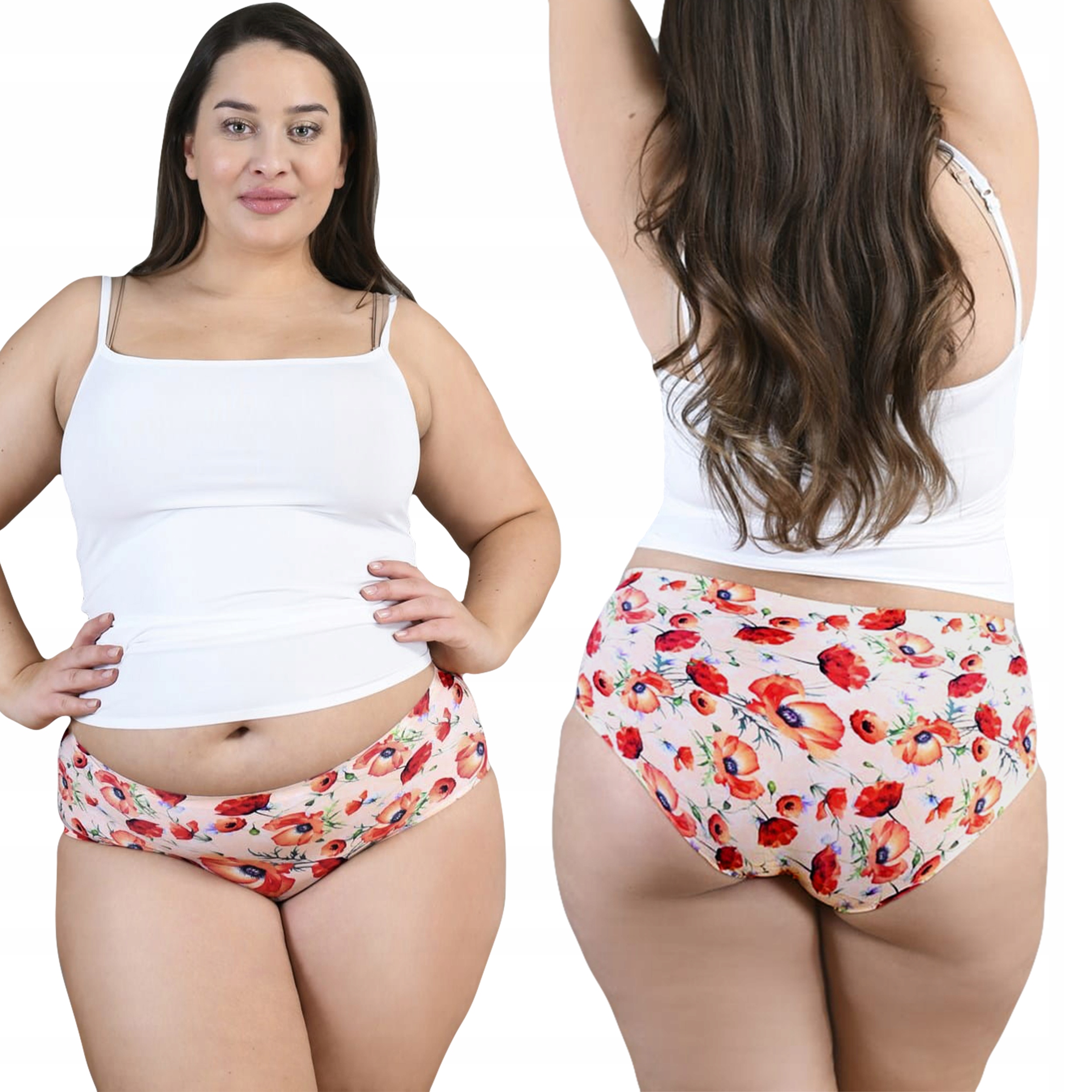 

Bezszwowe figi damskie Julimex Poppies Maxi, L