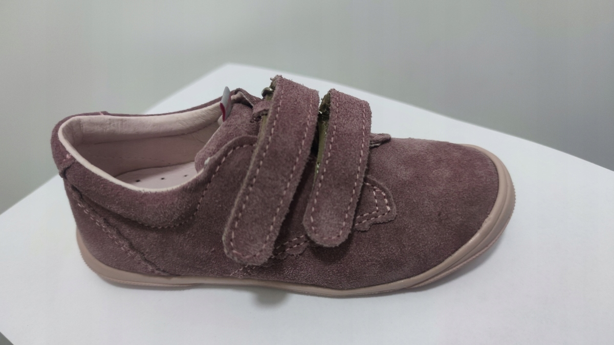 Półbuty Mazurek 1327 Dusty Rose na rzepy roz.21