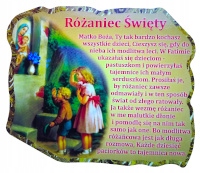 Magnes 9x11cm Różaniec Święty dla dzieci