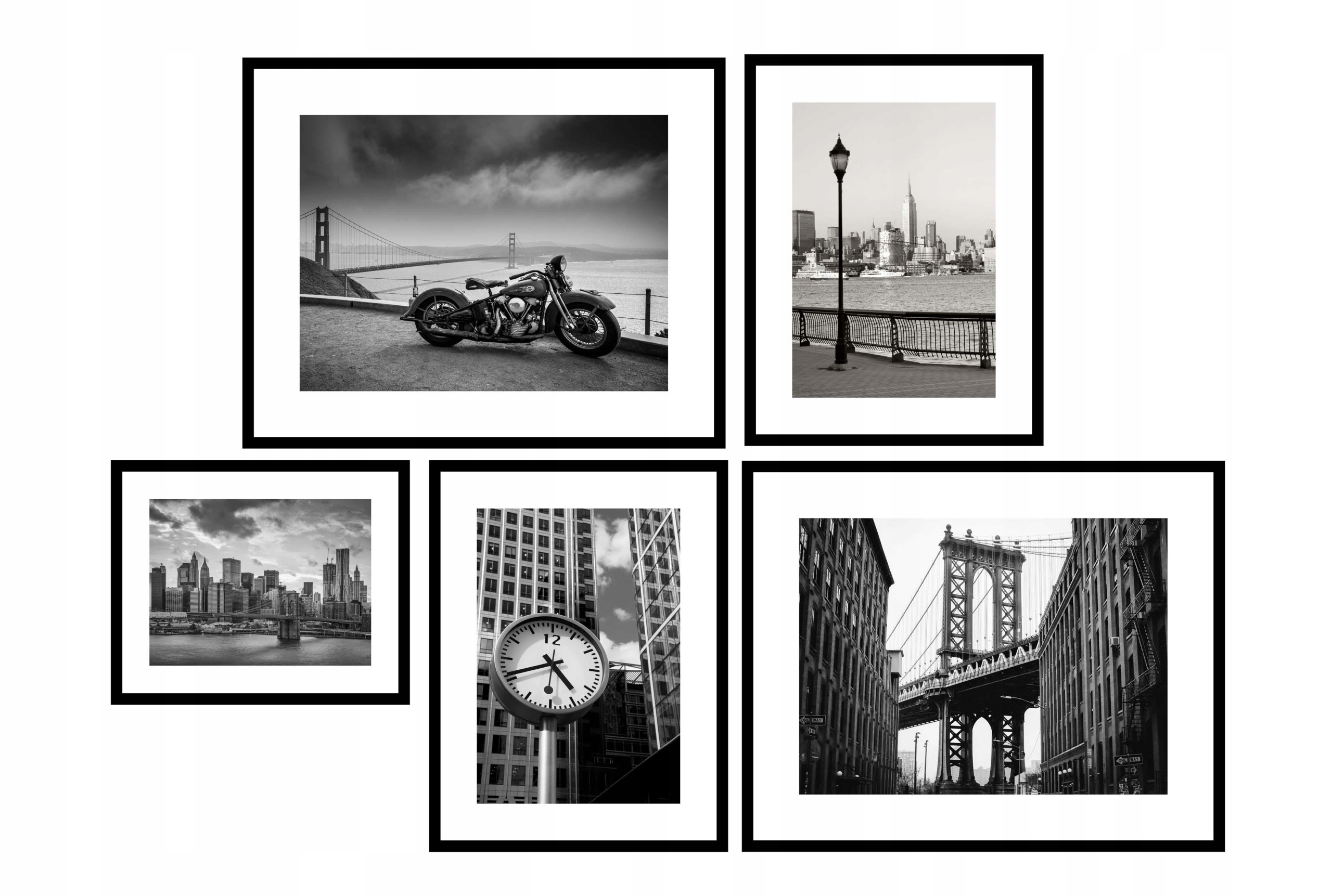 

Obraz W Ramie Seria 5 Sztuk Nowoczesnych Plakatów