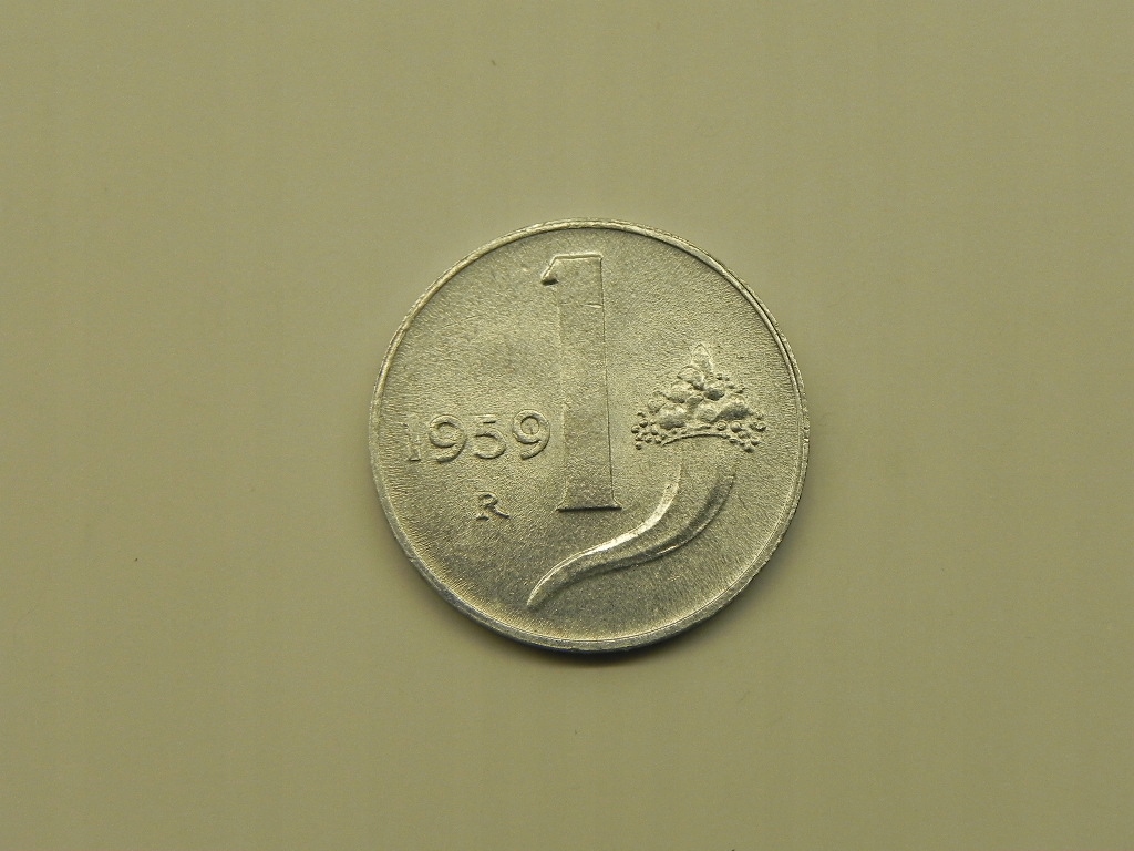 4256/ 1 LIRE 1959 WŁOCHY RZADKA