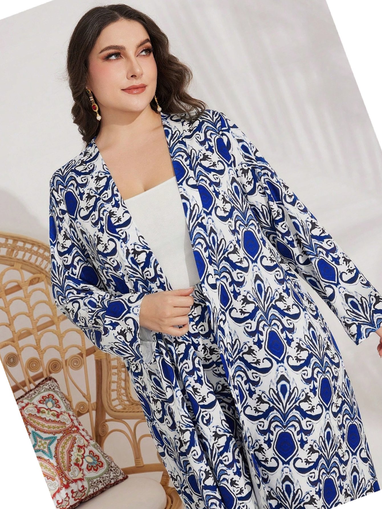 Komplet s kalhotami v arabském stylu Orientální motiv Tunika 3XL