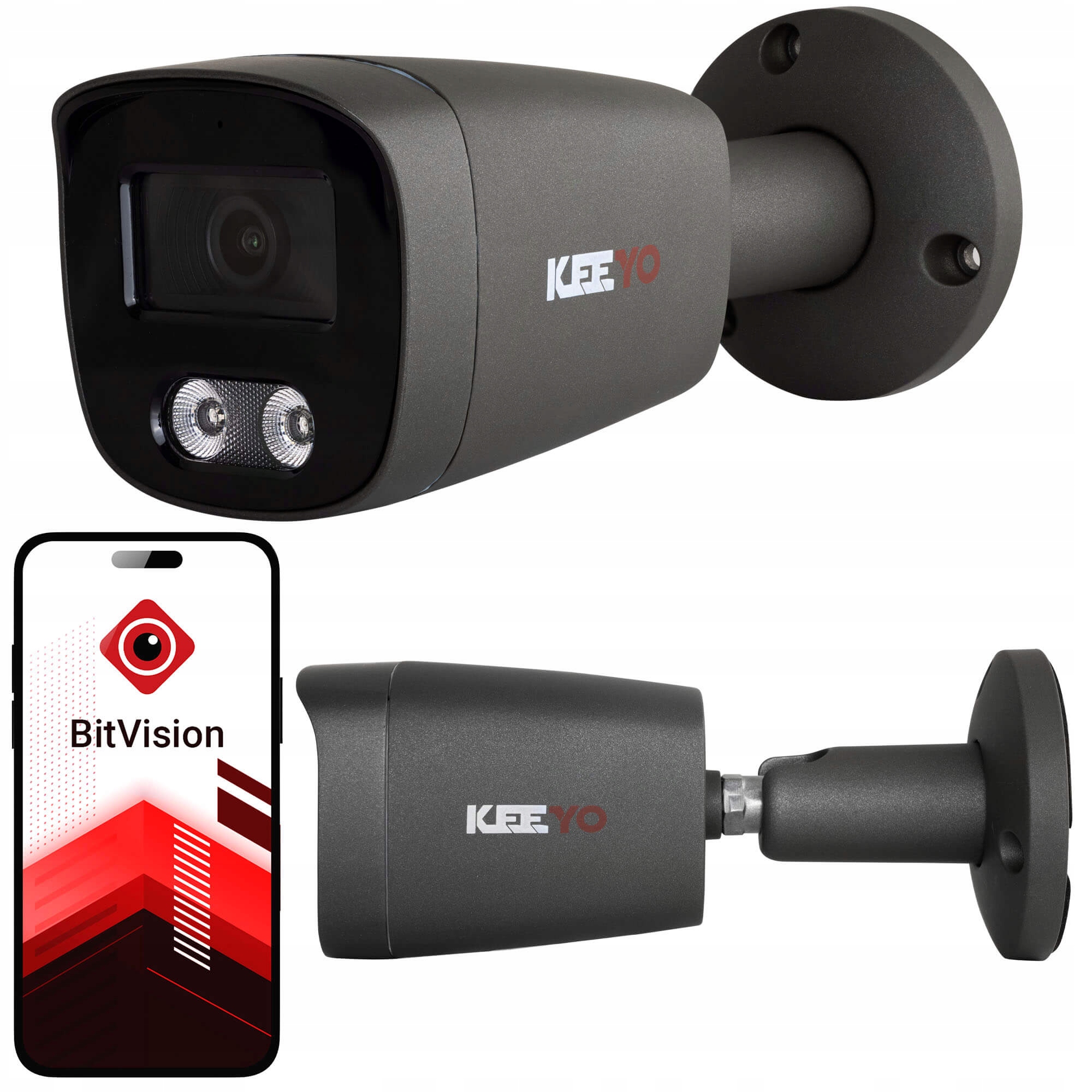 Kamera tubowa Ip Keeyo LV-V-IP8M25TF-DL-G 8Mpx doświetlenie Ir/led