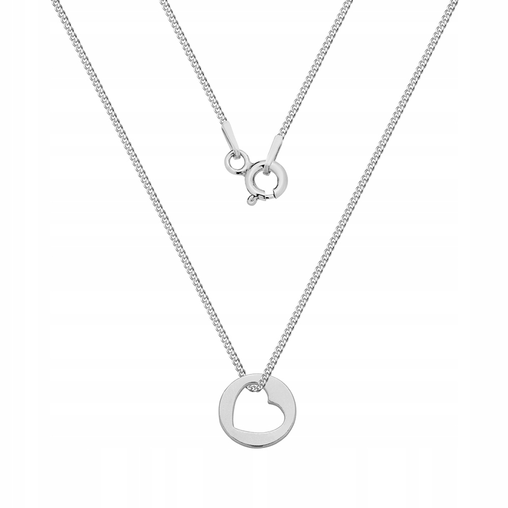 

Naszyjnik łańcuszek z sercem srebro 925 serduszko