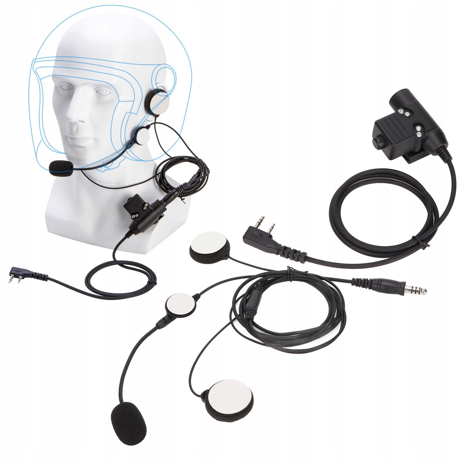 Mikrofon S Sluchátko Pro Baofeng UV-5R BF-888S Wln KD-C1 Kenwood TK3107