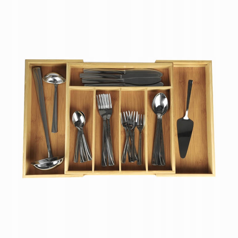 

Bambusowy Wkład Do Szuflady Organizer Duży Sztućce
