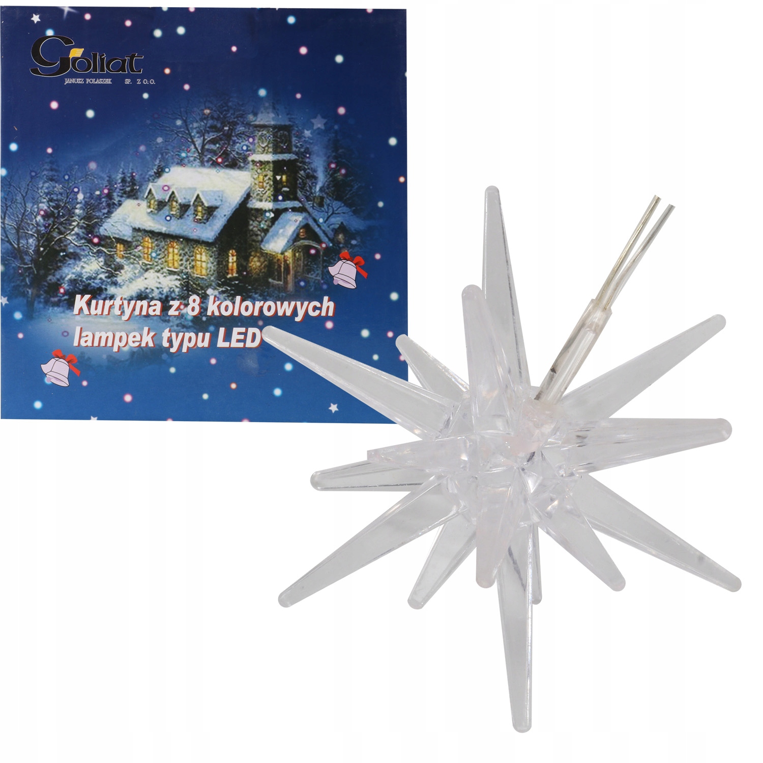 8L Závěs hvězdičky vícebarevné osvětlení