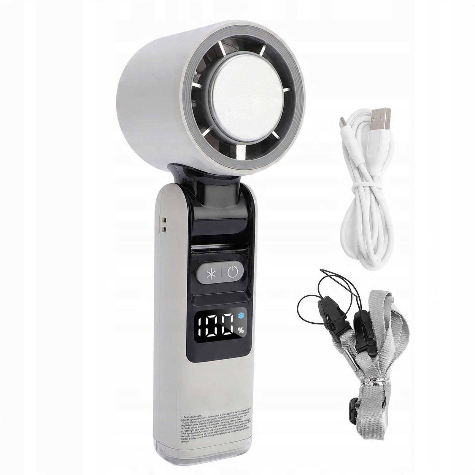 Výkonný Usb Mini Ventilátor 4000MAH Ruční Chlazení Warmco