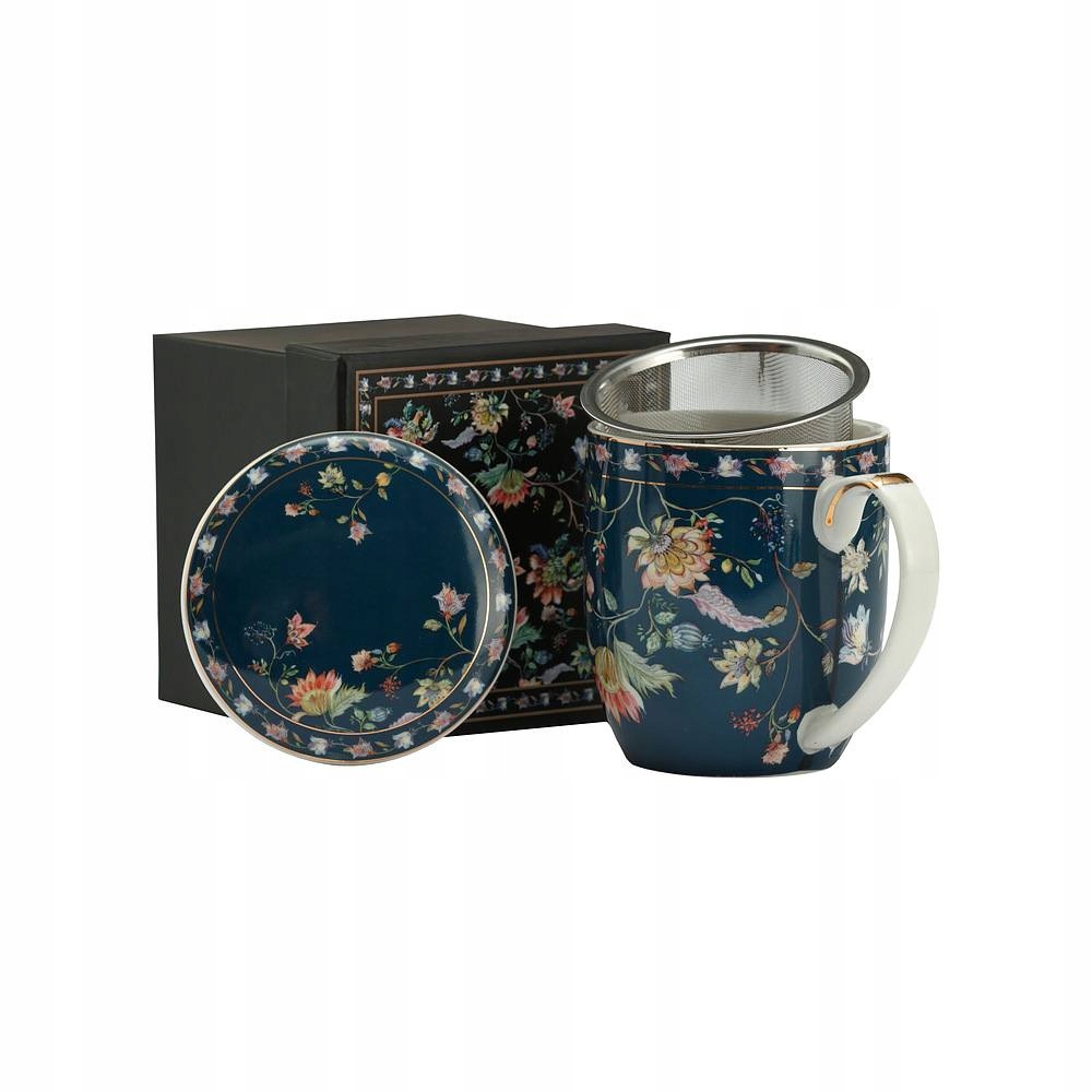 

Kubek porcelanowy z Zaparzaczem pokrywka 400 ml