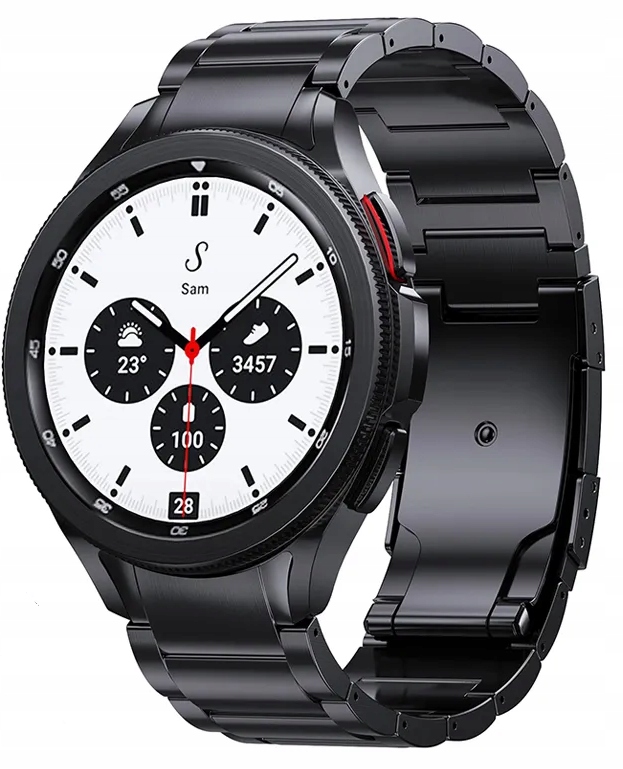 Pasek Tytanowy Do Samsung Galaxy Watch 4 5 6 7 40MM/44MM/45MM/46MM/47MM Pro