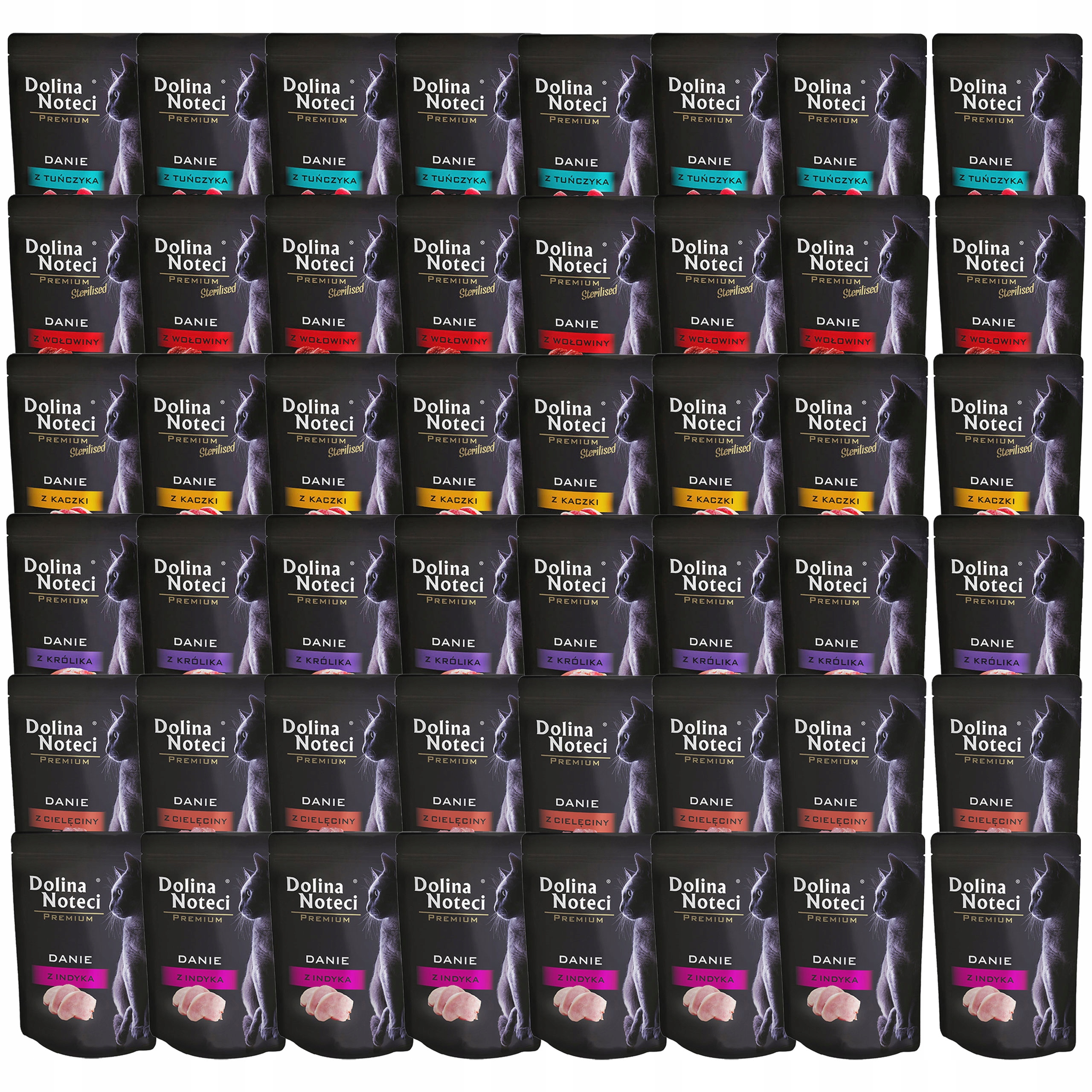 Dolina Noteci Premium Jídlo mokré krmivo pro kočky mix chutí 48 x 85 g