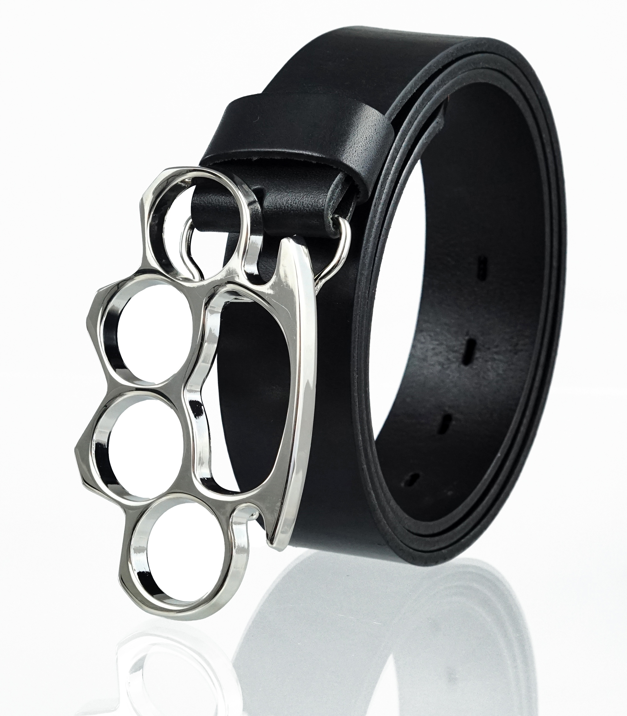 SKÓRZANY MĘSKI PASEK BLAKARDO 4 CM CZARNY