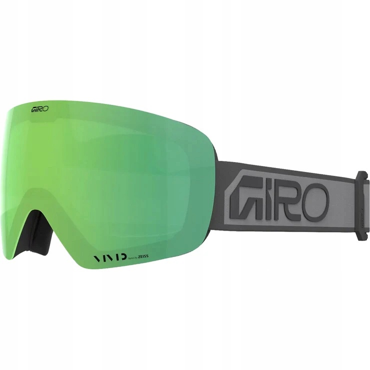 Lyžařské brýle Giro Contour Grey Wordmark Vivid Emerald S2