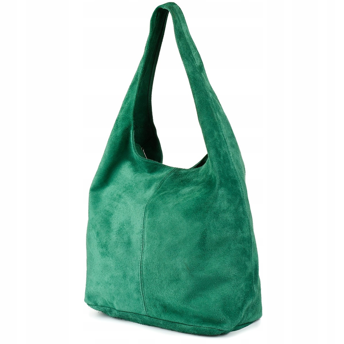 Dámská kožená semišová kabelka s prostornou kabelkou typu A4, klasická italská kůže