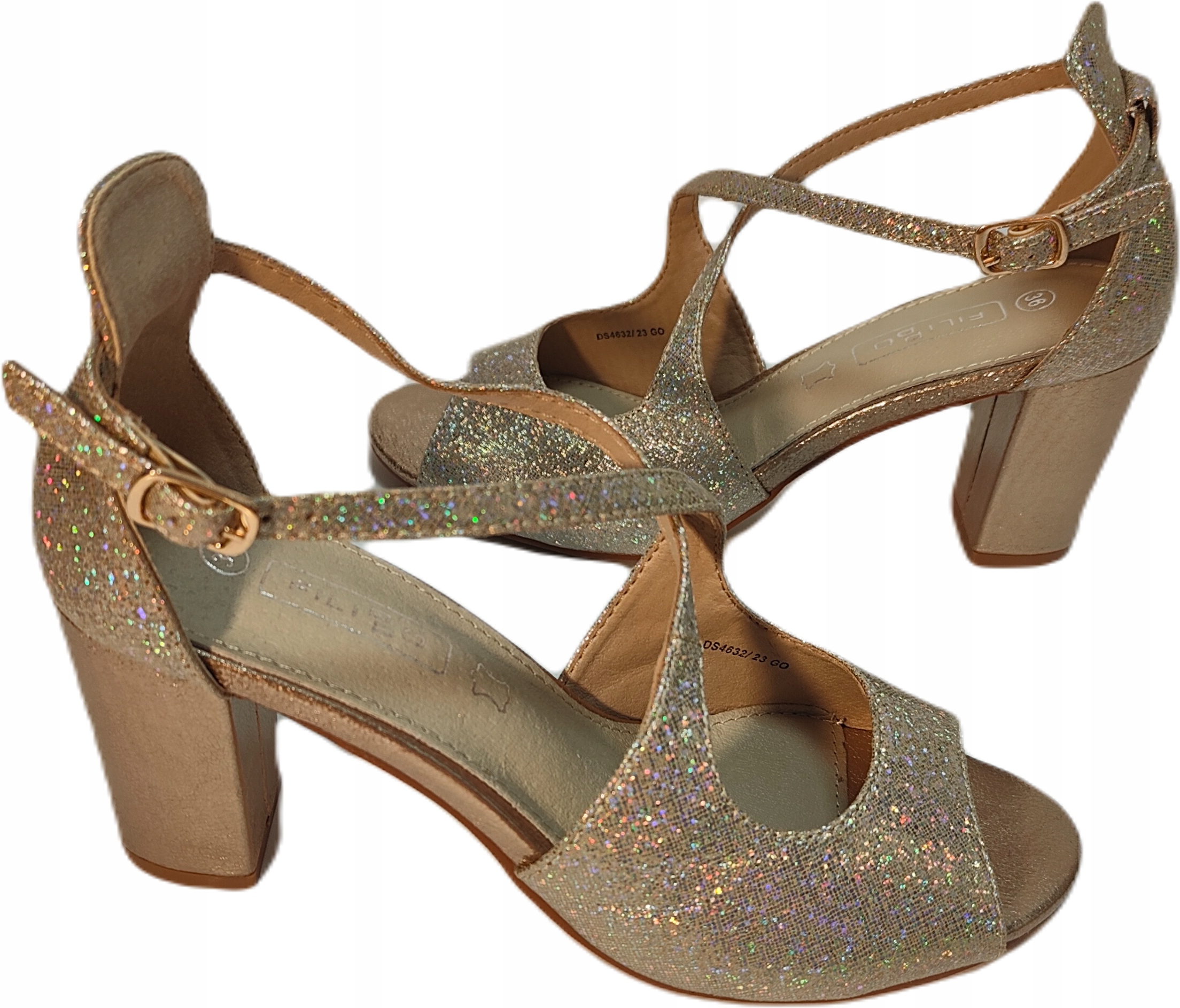 elegantní sandály Filippo DS4632/23 Zlaté r37
