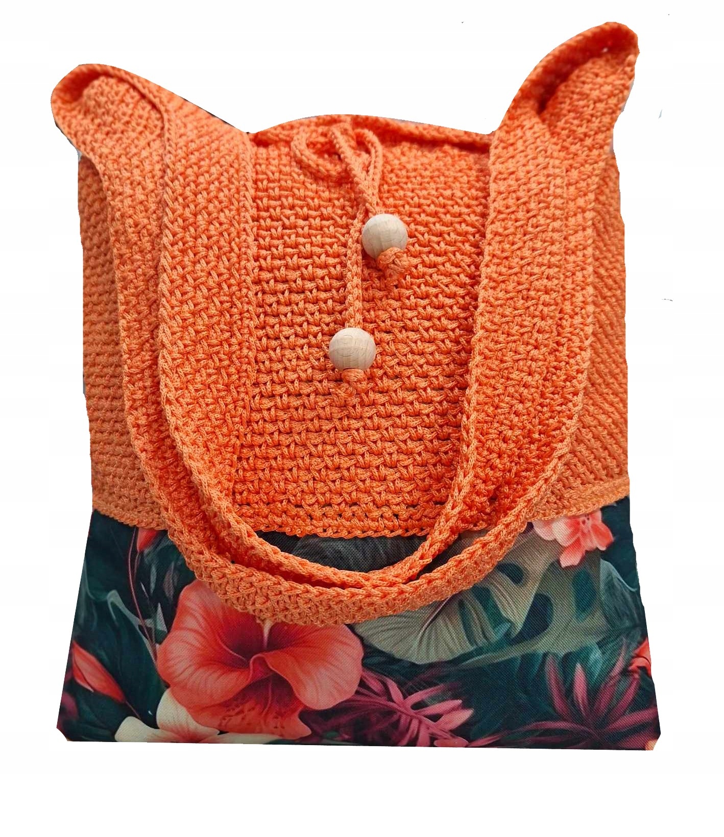 Boho sáček s wew kapsou,zapínání orange