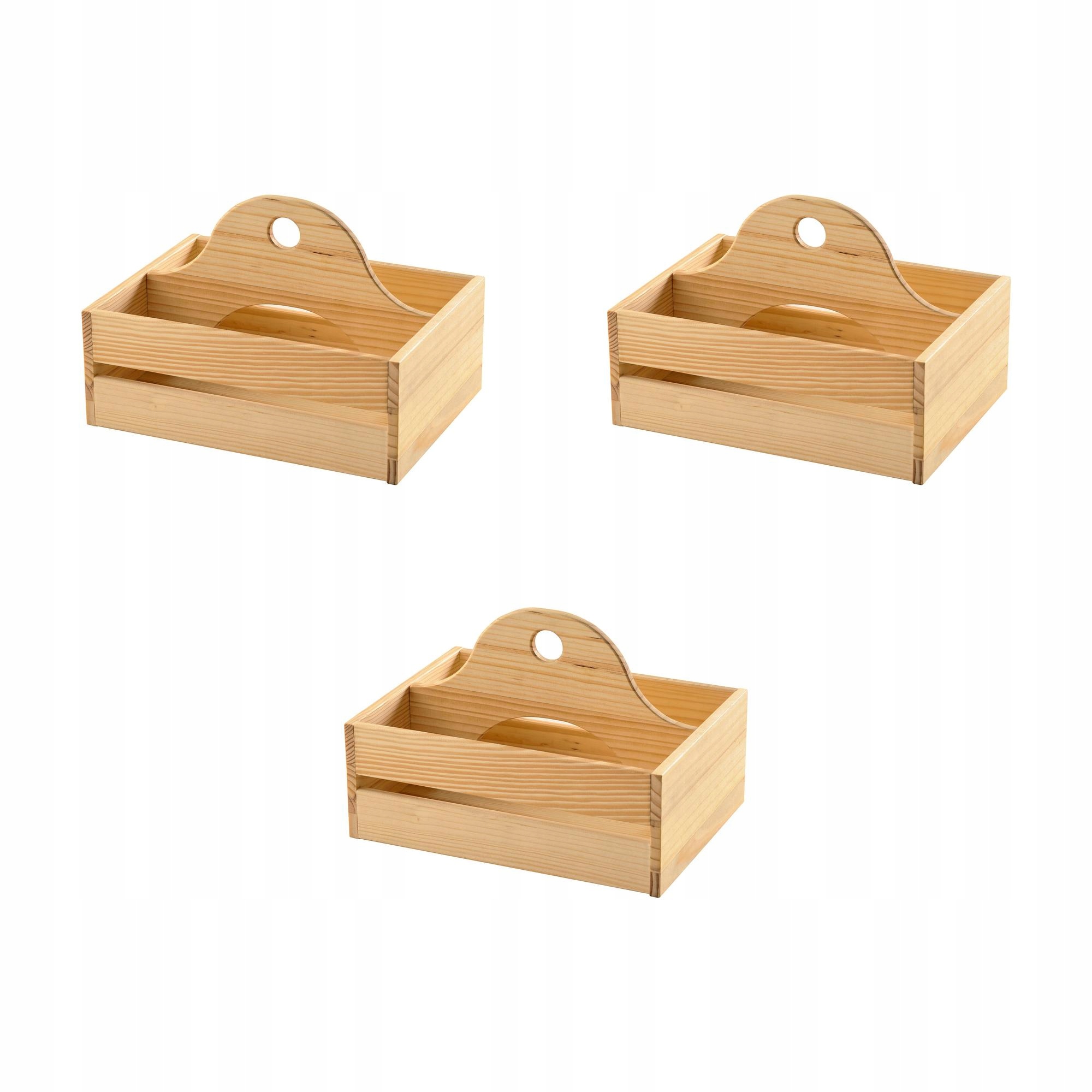 3 ks Chokladhaj Organizér na stůl dřevo 25x18 cm