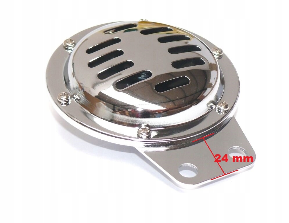 KLAKSON SYGNAŁ DŹWIĘKOWY 12V CHROM 10cm CHOPER Producent inny