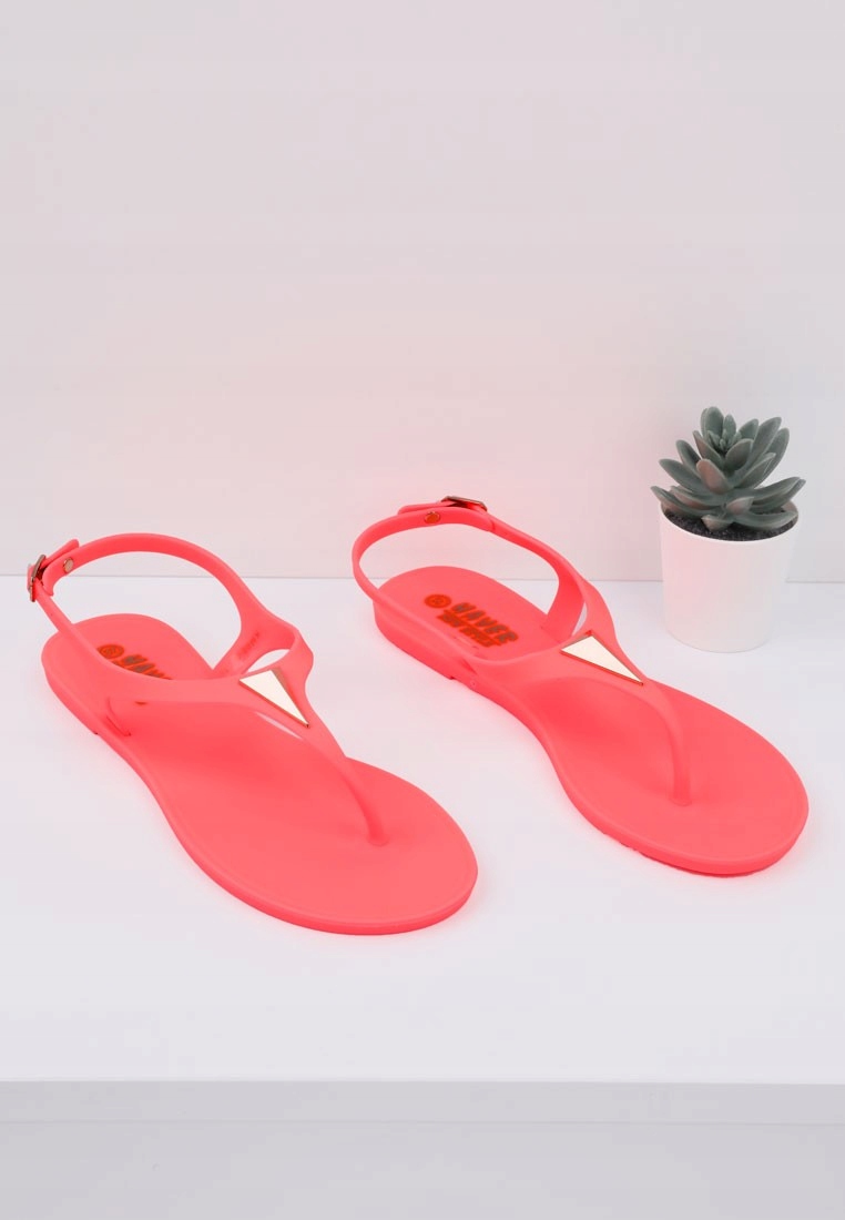 RÓŻOWE SANDAŁY DAMSKIE JAPONKI PŁASKIE GUMOWE MELISKI SANDAŁKI WYGODNE Rozmiar 38