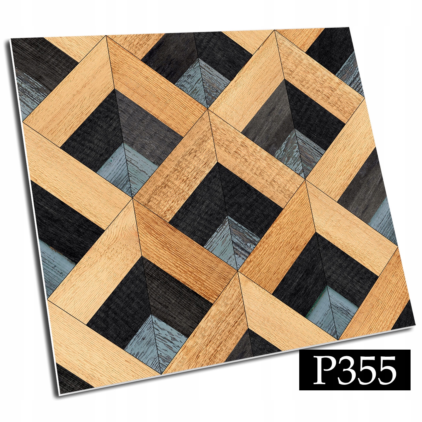 DEKORACYJNE KAFLKI PCV 20x20 cm DREWNIANY WZÓR 3D