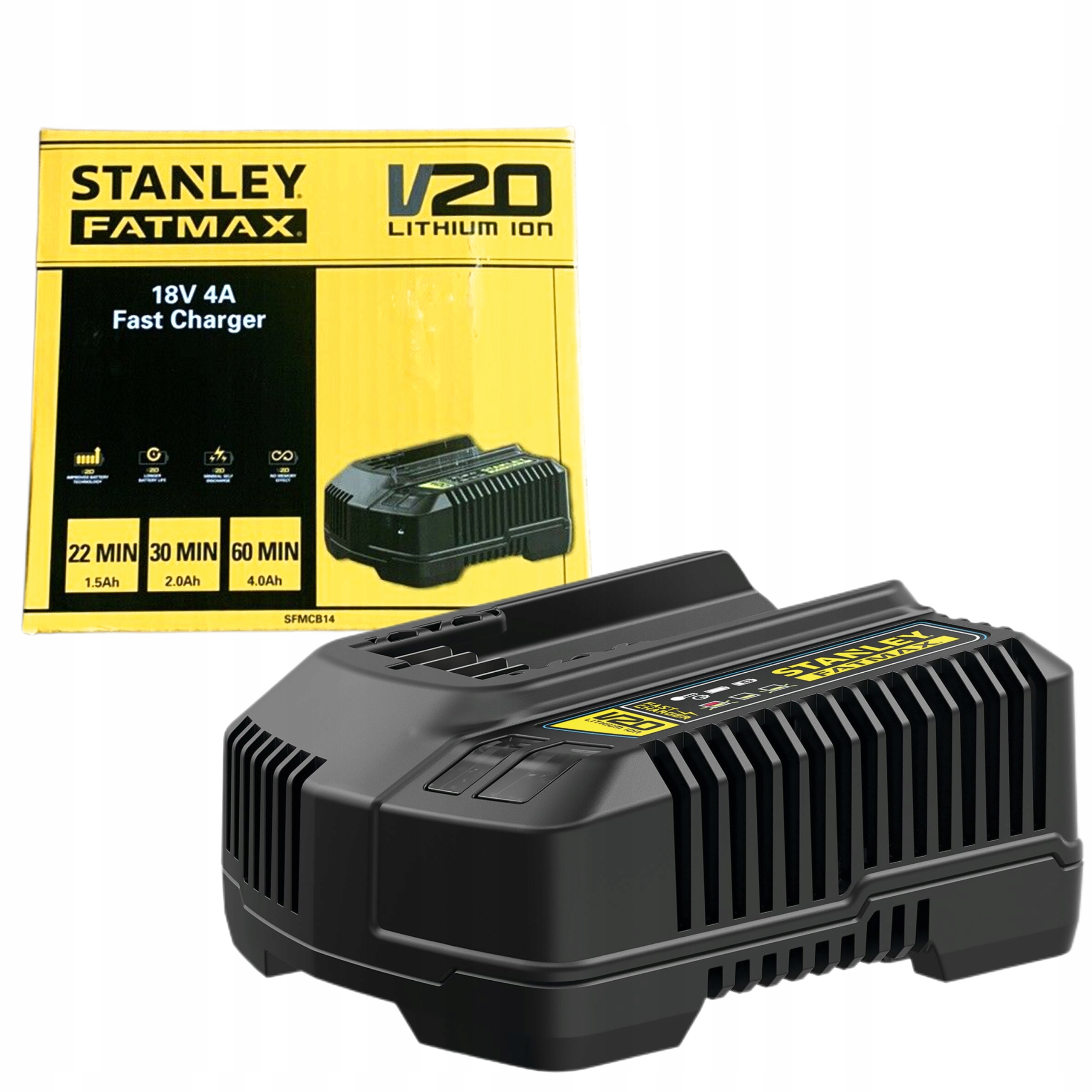 Stanley Rychlá 4A Nabíječka 18V FatMax V20 SFMCB14