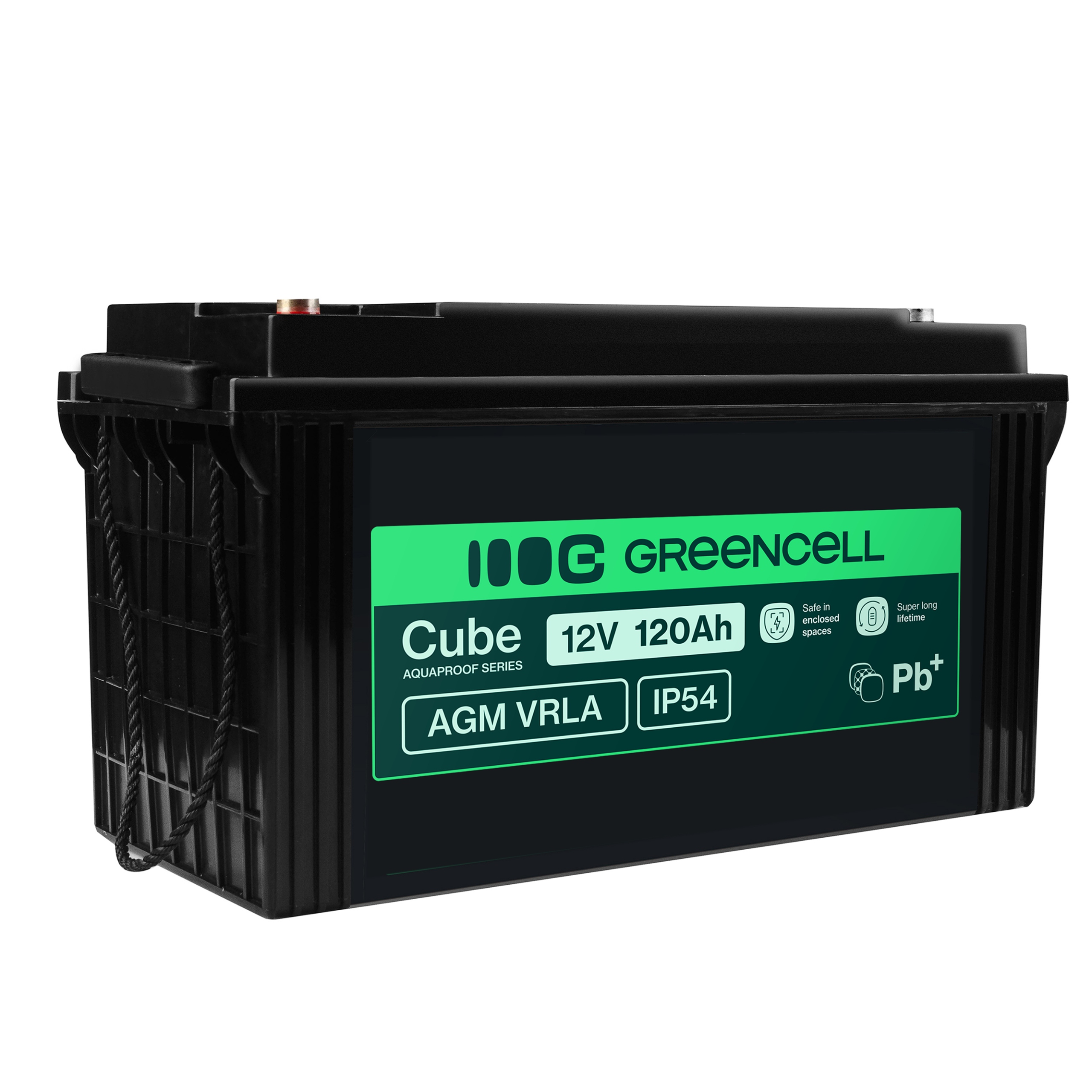 Batéria Greencell Agm 12V 120Ah Vrla fotovoltika jachta loď 173x406x233