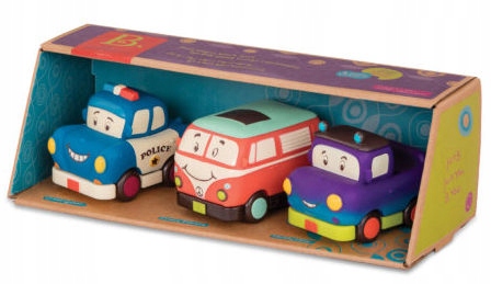 

B. Toys zestaw 3 mini autek z napędem auta miękkie