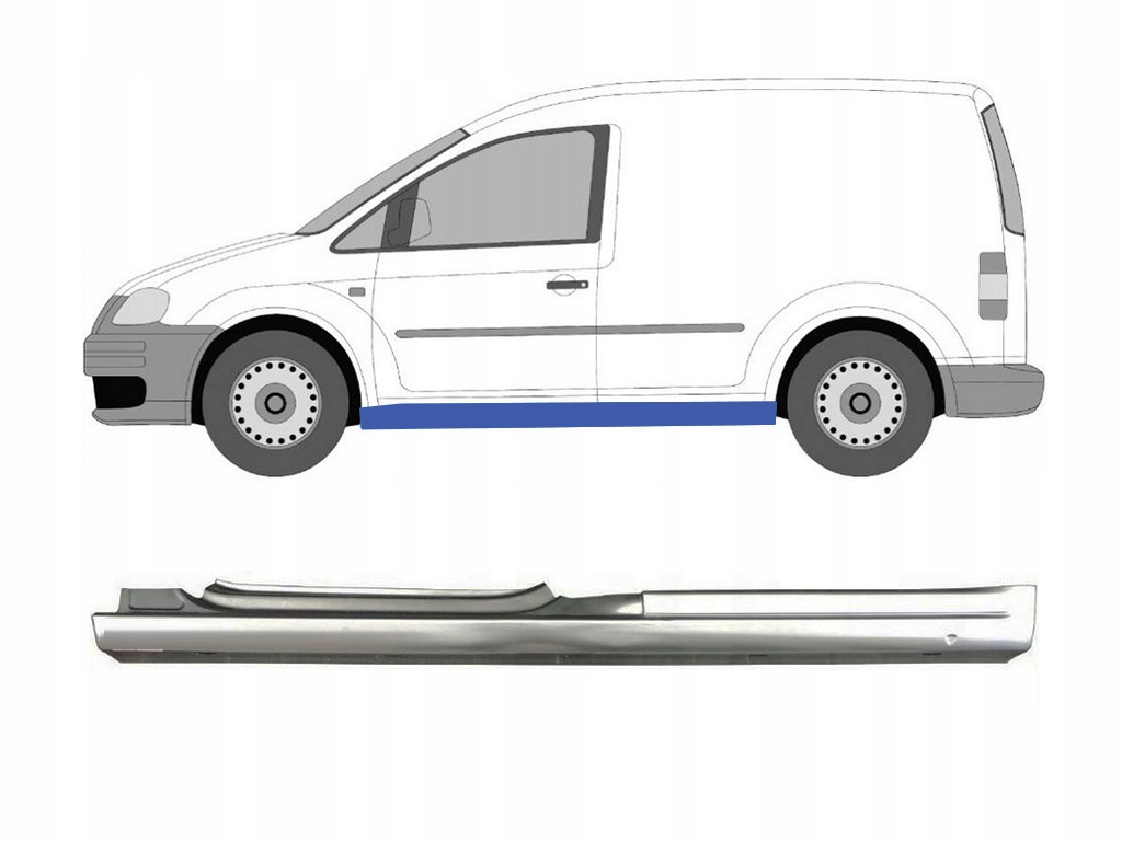 VW CADDY 2004 04 PRÓG LEWA