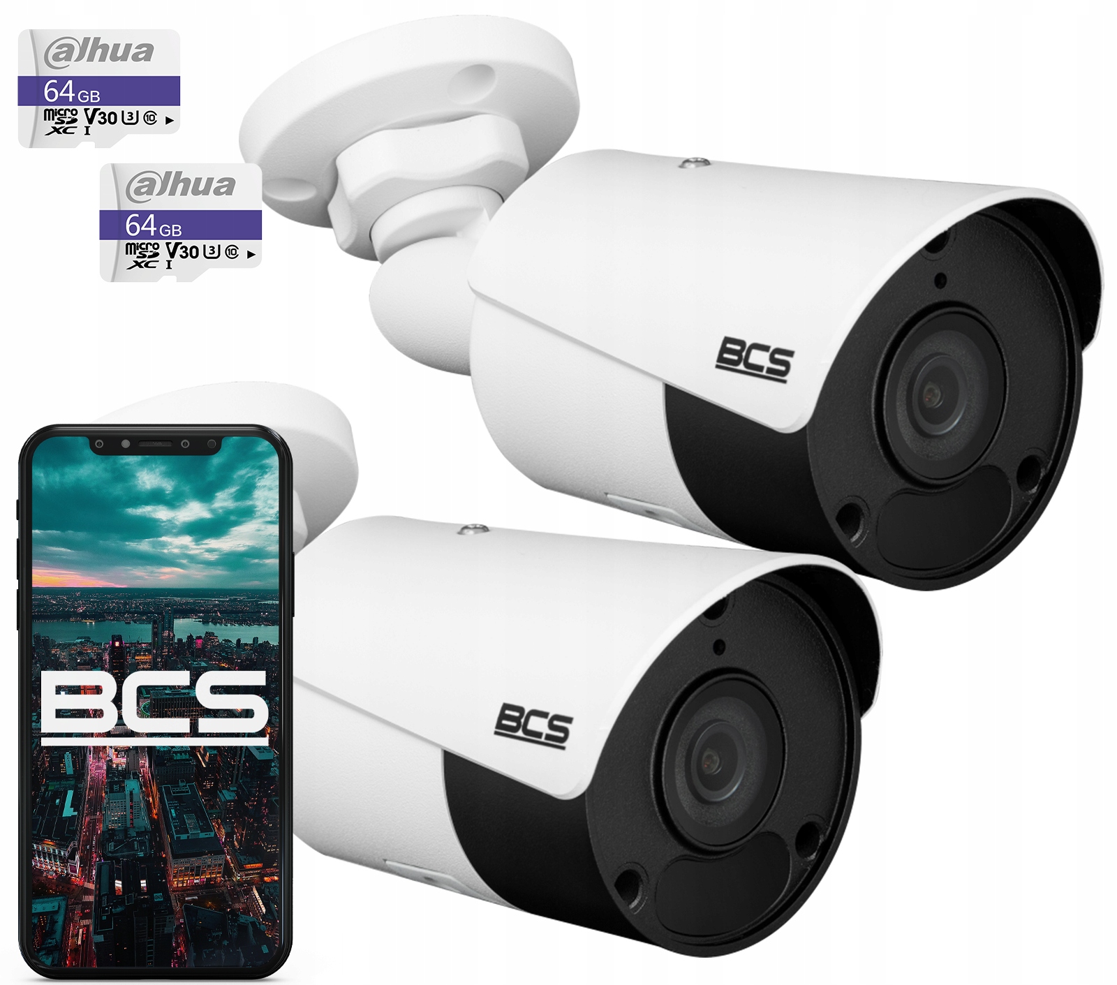 2x Ip kamera 5MPx Bcs Point BCS-P-TIP15FSR5 IR50m Vonkajšia 2x 64GB