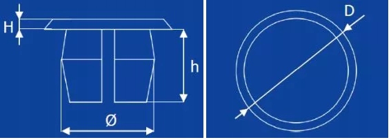 8 mm - GRAFIT 7016 - ZAŚLEPKA OTWORU technologicznego PŁASKA - 100 sztuk Kod producenta 100szt-matowa PŁASKA czarna ZAŚLEPKA OTWOTU