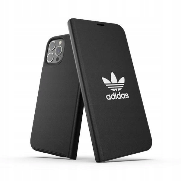 Pouzdro obal Adidas Or Booklet Case Basic pro iPhone 12 Pro Max, černobílé