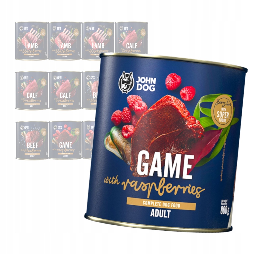 John Dog Krmivo Krmivo Směs 4 Příchutí 12x800g