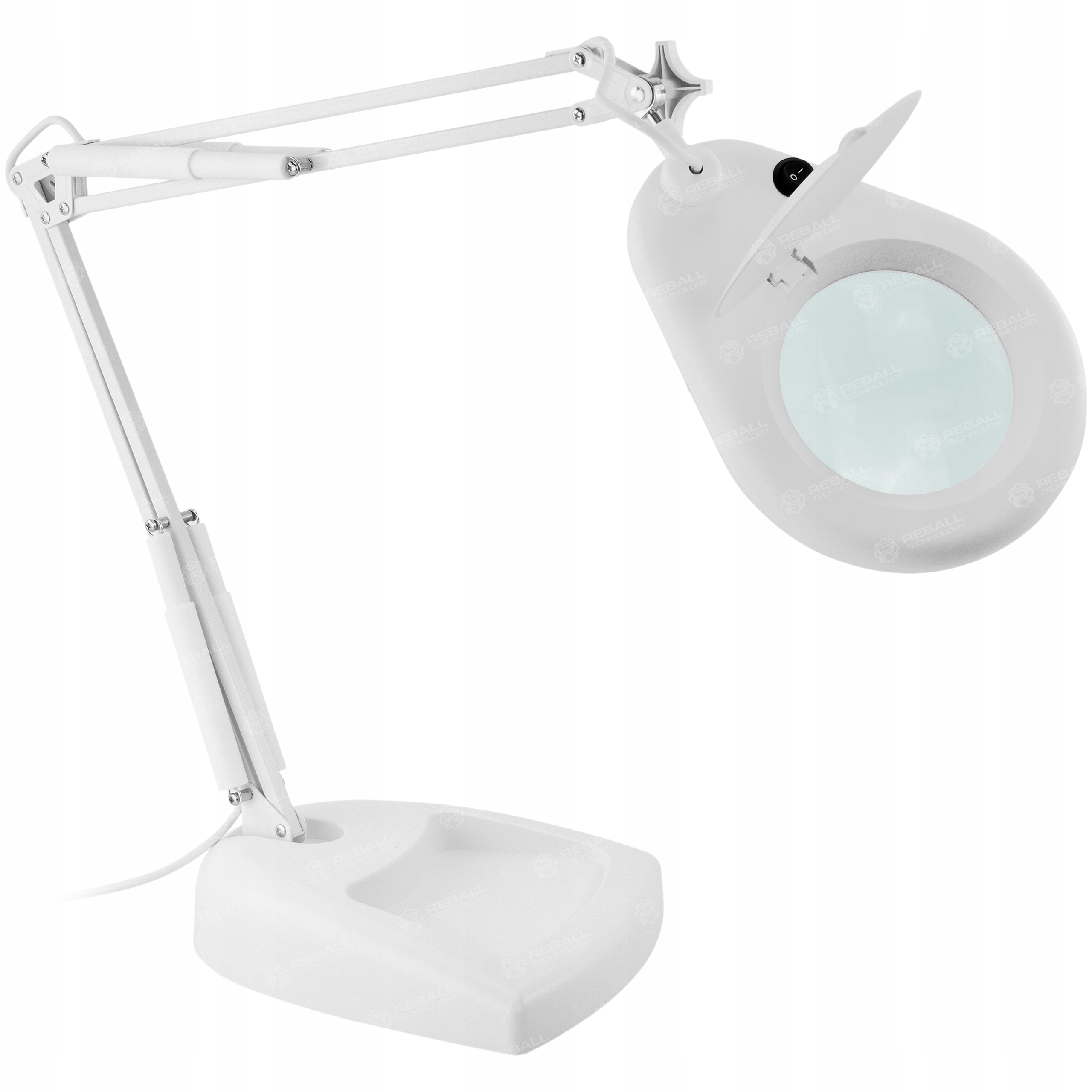 Pierścieniowa Lampa 80xLED Duża Lupa 3X Na Ramieniu Warsztatowa 15W ZD-129