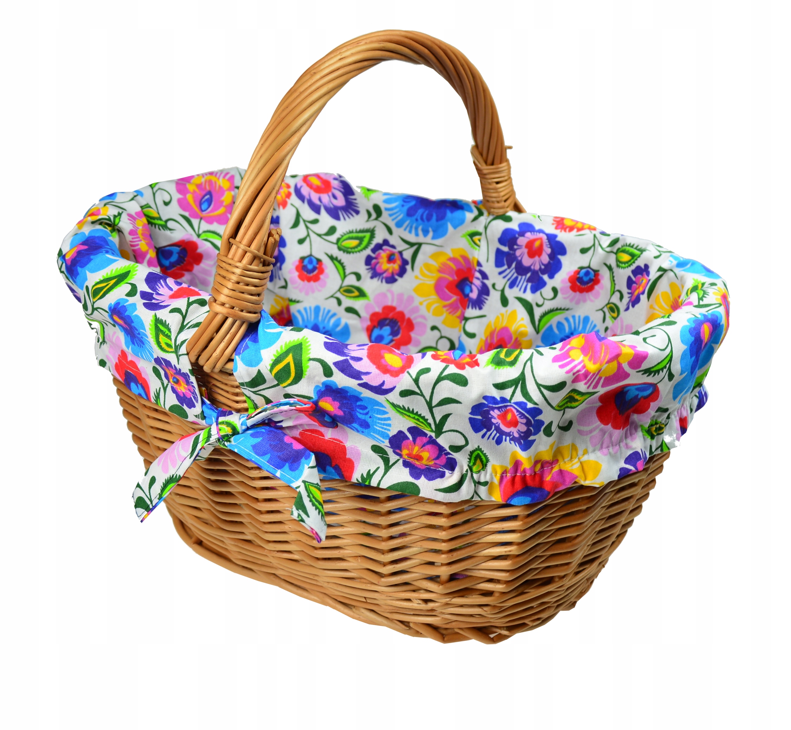 KOSZYK NA PIKNIK wiklinowy kosz PIKNIKOWY + WKŁAD Marka inna