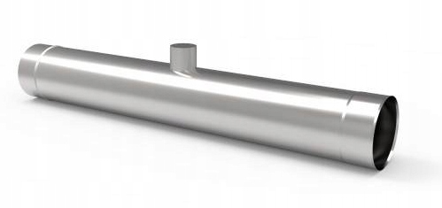 Ks Trubka kyselinovzdorná s měřícím hrdlem 250 mm 0,5 mm 1 m komínová vložka