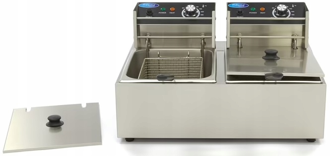 Frytownica Podwójna Elektryczna Frytkownica 2x 6L 2x 2,5kW Maxima 09364951