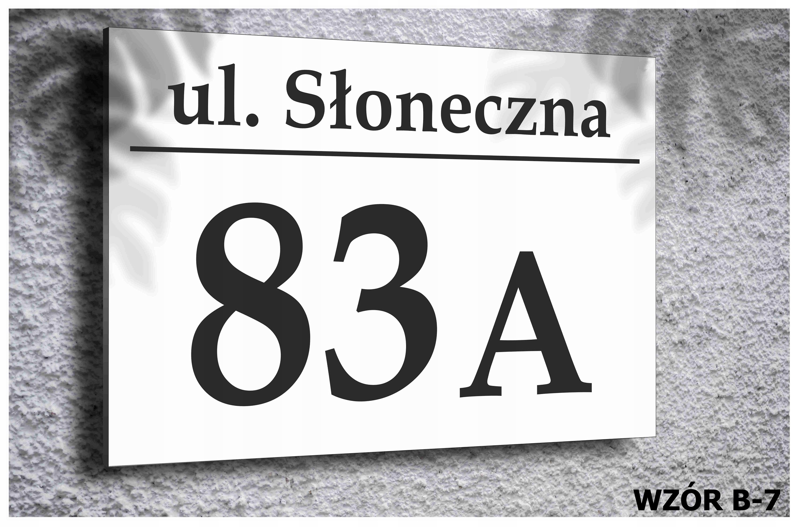 Tabliczka Tablica ADRESOWA ALUMINIUM Nr DOMU 20x30