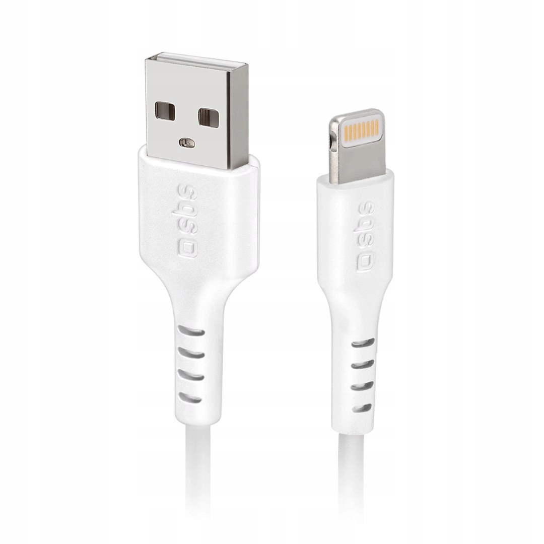 Kabel Sbs TECABLEUSBIP589W Usb-a Lightning biały
