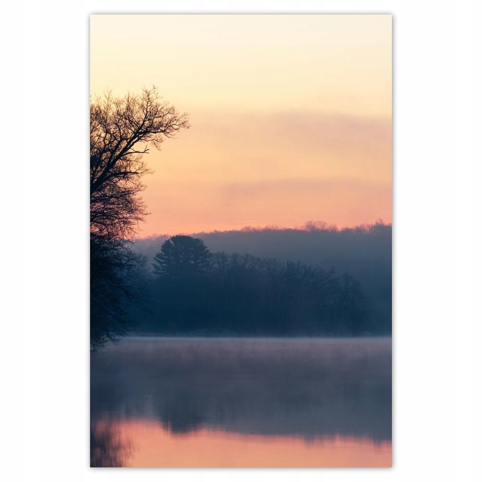 

Plakat 62x93 Zima Mgła Las Jezioro