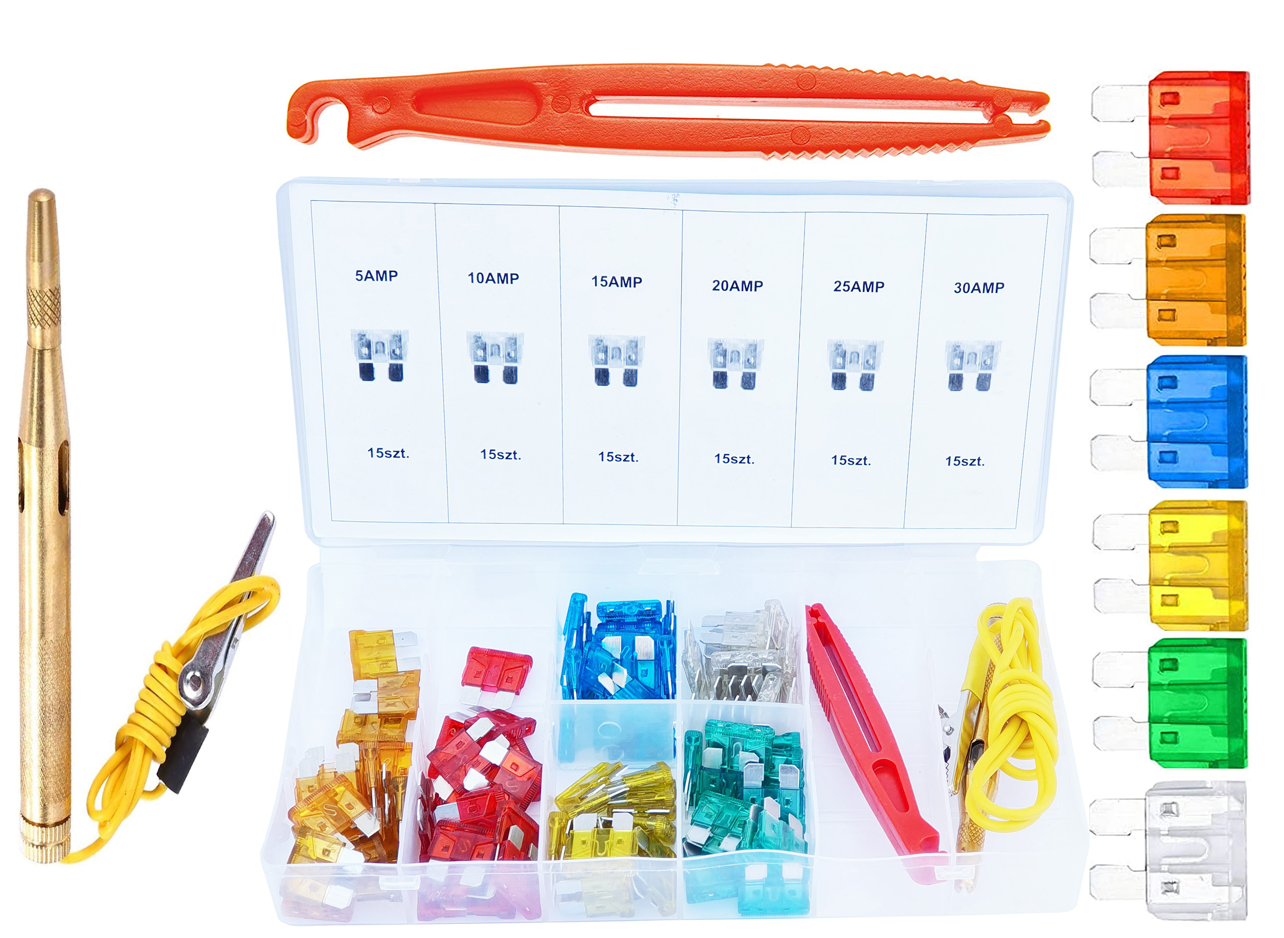 

Bezpieczniki Stand 90szt Próbnik Chwytak F01154