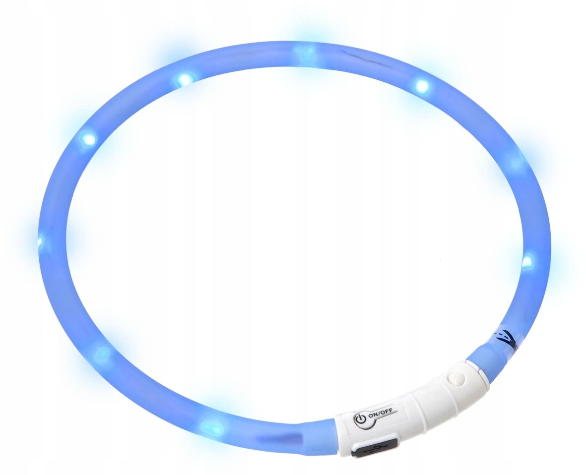 Levně Karlie Visiolight svíticí Led obojek pro psy 70 cm modrý