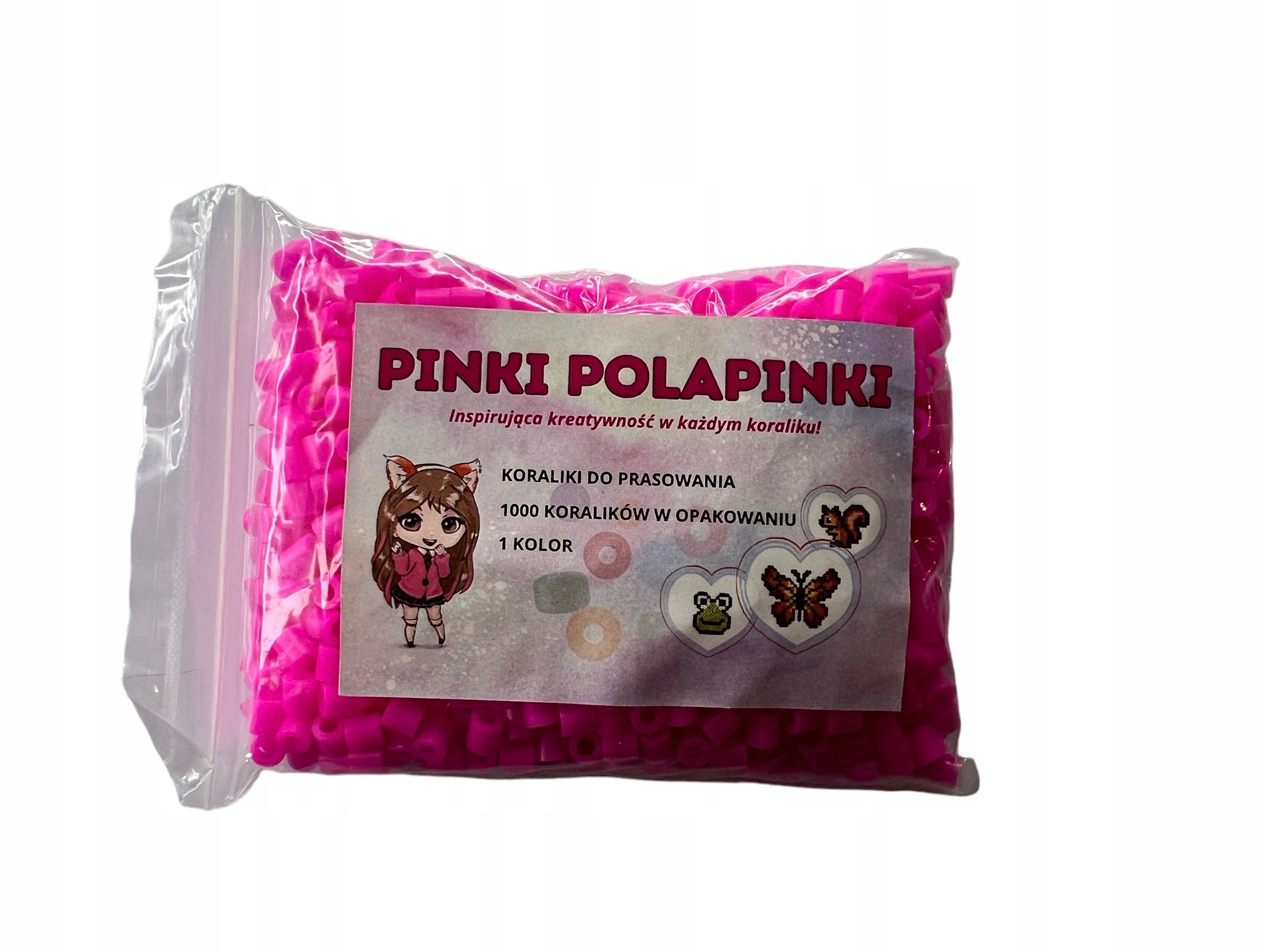 Koraliki do Prasowania Różowe - PINKI POLAPINKI - 1000 szt. RŻ18 Wiek dziecka 6 lat +