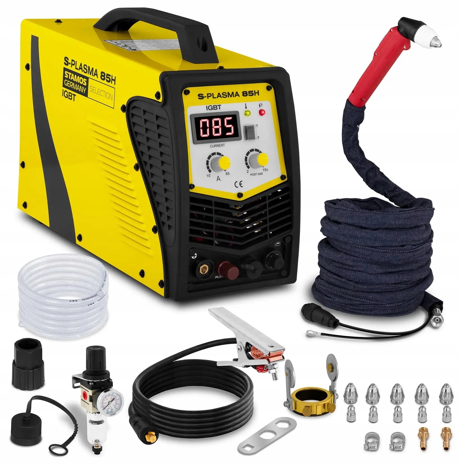 Plazmová řezačka 85A 400V pilotní oblouk Stamos S-plasma 85H 10020044