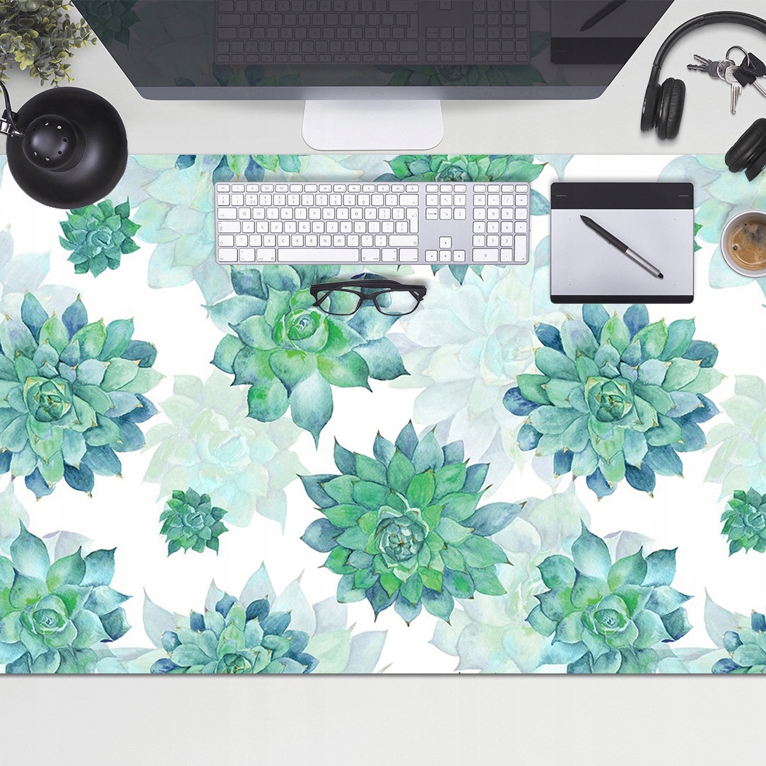 

Ochronna mata na biurko Sukulenty Deskmat 100x50cm